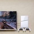 Miniatyrbild 1 av 5: Väggmonterat stativ för PS5 Slim On Wall Space Saver Easy i svart