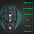 Miniatyrbild 2 av 4: LED Bakgrundsbelyst Gaming Tangentbord och Mus Combo Ergonomiskt Tangentbord, Svart