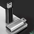 Pikkukuva 3 / 5: USB-C - Mini USB -sovitin, Type-C naarinen - Mini USB uros -liitäntä, Musta