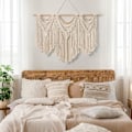 Miniatyrbild 3 av 5: Macrame väggbonad stor boho chic vävd gobeläng blad tofs konstgjord bomullsrep bohemisk macrame väggdekor för sovrum vardagsrum hem bakgrund