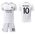 Miniatyrbillede 2 af 4: 2024-25 Real Madrid Hjemmebanetrøje 10 Modric 9 Mbappe 7 Vinicius 8 Kroos 5 Bellingham Børn og Voksen Fodboldtrøje med Strømper No. 10 16 No. 10