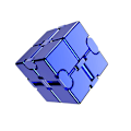 Miniatyrbillede 2 af 5: Metall Infinity Cube Anti Stress Aluminiumlegering Let at Spille Kontor Flip Kubisk Fidget Legetøj genshin Voksne Angstlindring qiyi custom-Xin
