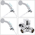 Miniatyrbillede 3 af 5: Vandafledningsventil, G1/2\" afledningsventil, trevejs vandafleder, T-formet adapter af messing Afleder til toilet, bidet, bruser, køkken (sølv)