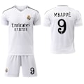 Miniatyrbillede 2 af 4: 2024-25 Real Madrid Hjemmebanetrøje 10 Modric 9 Mbappe 7 Vinicius 8 Kroos 5 Bellingham Børn og Voksen Fodboldtrøje med Strømper No. 9 S No. 9