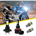 Miniatyrbild 2 av 5: Passar Suzuki 2011-2020 GSXR 6000K LED Strålkastarlampor Hög- och Lågstråle Kit Kallvitt