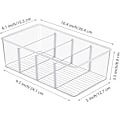 Miniatyrbillede 2 af 5: QU*Vtopmart Køleskabsopbevaring med 4 Rum, BPA-fri Køkken, Stabelbar Madopbevaringsboks til Teposer, Snacks, Krydderier