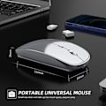 Miniatyrbillede 5 af 5: Trådløs mus, genopladelig, bærbar, lydløs trådløs mus, USB og Type-C, dobbelt tilstand, trådløs mus, 3 justerbar DPI til bærbar computer, Mac, PC