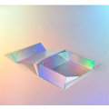 Miniatyrbillede 3 af 4: (Specialtilbud) Magnetiske gaveæsker med låg (1 stk), 33x25x12 cm Store gaveæsker, holografisk sølv Luksus stærk