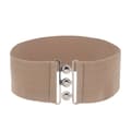 Bredt elastisk bælte med metalspænde, taljebånd KHAKI khaki