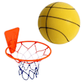 Miniatyrbild 1 av 4: Handleshh Tyst Basketboll, Inomhus Tyst Träningsboll Obelagd Hög Elasticitet med Korg