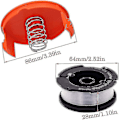 Miniatyrbillede 4 af 5: Black+decker A6481 Spole + 6-pak Tråd Kompatibel Med Reflex Trimmer