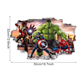 Miniatyrbillede 2 af 4: Avengers Superhelte Vægmærker til Soveværelse Selvklæbende Vægdekal Videospil Fødselsdagsfest Tilbehør