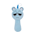Miniatyrbild 2 av 2: (Specialerbjudande) Jud - Nyhet för 2025 Sprunki Plysch Speldosa Plyschleksak Docka Light blue head (20cm 60g)