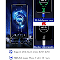 Miniatyrbild 2 av 5: 2-pack 2m 3-i-1 magnetisk laddkabel snabbladdning 3A SuperCharge svart