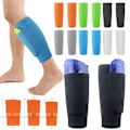 Miniatyrbillede 1 af 4: Fodboldbeskyttelse Skinnebeskyttere Strømper Guard Sleeves til Børn Drenge Mænd Skinnebeskyttelsesbeskyttelse Sort S