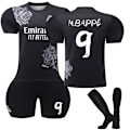 Pikkukuva 1 / 2: Uusi Real Madrid Special Edition Lasten Pelipaita Nro 9 Mbappe Musta Valkoinen Black White 26