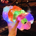 Miniatyrbillede 5 af 5: LED-lys scrunchie 6 stk. lysende elastisk hårbånd, glød