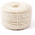 Miniatyrbild 1 av 5: 8 mm Naturlig Sisal Rep Ersättning Gammalt Rep Perfekt Tillbehör för att Byta ut Kattträdspålar, Sisal Leksakskulor Ingår (25m, Vit)