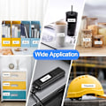 Miniatyrbild 5 av 5: 3-pack kompatibla för Dymo Label Maker-påfyllningar 91331 S0721660 Vita plastetikettband 12mm x 4m (1/2 \" x 13') för Dymo L
