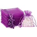 Miniatyrbillede 1 af 4: 100 stk lilla organza gaveposer, 7x9 cm små organza gaveposer, bryllups smykkeposer, gennemsigtige netposer perfekte
