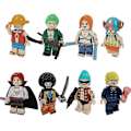 Pikkukuva 1 / 4: 8 kpl One Piece Luffy Sauron Sanji Koottuja Rakennuspalikka Minifiguuri Lelut