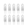 10 stk, 12V 35W G4 halogenlampe, varmhvit