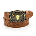 Miniatyrbild 3 av 5: Västerländsk Cowboy Bältespänne Bälte för Män 120CM 120cm