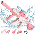 Miniatyrbild 1 av 7: (Arbetardagskampanj!) Elektrisk vattenpistolleksak, bubbelutbrott utomhus vattenskjutspel - Pink