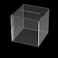 Miniatyrbild 5 av 5: 12cm Spargris Akryl Transparent Dammtät Kub Pengar Boxar Förvaring Pengar Sparbössa