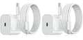 2-pack - Snabbladdare - Adapter + Kabel 20W Vit - EU-kontakt - iPhone-kompatibel 2-Pack Samsung