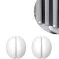 (Vit) Dusjforhengvekter, rustfrie dusjforhengmagneter, silikoninnpakket tunge 2 pcs