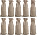 10 x Jute Vin Burlap Vinposer Med Snøring 14,2x5,9 Tommer