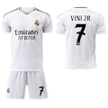 Miniatyrbillede 2 af 4: 2024-25 Real Madrid Hjemmebanetrøje 10 Modric 9 Mbappe 7 Vinicius 8 Kroos 5 Bellingham Børn og Voksen Fodboldtrøje med Strømper No. 7 26 No. 7