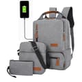 3-Piece Backpack Set - Oxford Fabric, Suitcase, Laptop Bag, Practical and Versatile