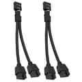 USB-header splitter, 2 stk. USB 2.0 9-pin hun til dobbelt 9-pin han forlængerkabel, bundkort 9-pin USB2.0 header splitter nylonflettet