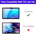 Pikkukuva 2 / 5: TCL Tab 10s 10,1 tuuman tabletille, kolminkertainen ohut ja kevyt kestävä kuori Smart cover TCL Tab 10s -kannella ja telineellä - musta