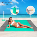 Miniatyrbild 4 av 5: Strandfilt Vattentät Filt, 79'x 83' Överdimensionerad Strandmatta för 4-7 Vuxna, Sandfri Picknickfilt, Lätt Bärbar Picknickmatta för Resor Green
