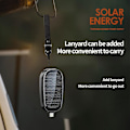 Miniatyrbillede 4 af 5: (Særlig kampagne) Mini solcelleoplader nøglering powerbank til mobiltelefon 1200mA Black: For Lightning
