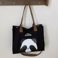 Sød Panda trykt skuldertaske Mode skuldertaske SORT Black