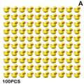 100/200 stk Mini Gummi Ænder Miniatyr Harpiks Ænder Gul Tiny D 100stk gul 100stk