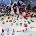 Miniatyrbild 4 av 5: Julkalender 2024 med tomtar, 24-dagars adventskalender med samlarobjekt tomtenissar, julplysch tomteblindbox