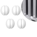 (Vit) Dusjforhengvekter, rustfrie dusjforhengmagneter, silikoninnpakket tunge 4 pcs