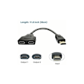 Pikkukuva 3 / 5: HDMI-jakaja-adapterikaapeli HDMI SPLITTER 1 SISÄÄN 2 ULOS HDMI UROS