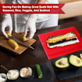 Miniatyrbillede 5 af 5: 3-delt sushi-rullemåtte i plast, non-stick, til sushifremstilling i køkkenet