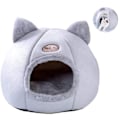 Miniatyrbilde 2 av 5: Kattgrotte katteseng koselig hule med avtakbar myk innerpute sovepose kattetelt kattekurv dyreseng for soving for små til mellomstore katter
