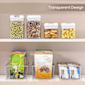 Miniatyrbild 5 av 5: QU*Vtopmart Kylskåpsförvaring med 4 Fack, BPA-fri Kök, Stapelbar Matförvaringslåda för Tepåsar, Snacks, Kryddor