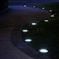 Miniatyrbild 2 av 5: Solpex 12-pack marklampor med solceller, 8 LED solcellslampor utomhus vattentäta trädgårdsbelysning för gård däck gräsmatta uteplats gångväg