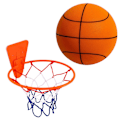 Miniatyrbild 1 av 4: Handleshh Tyst Basketboll, Inomhus Tyst Träningsboll Obelagd Hög Elasticitet med Korg