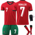 Miniatyrbillede 2 af 2: 2425 Portugal trøjer EM-cup Nr. 7 C Ronaldo 8B Afgift 11 Phillips børnefodboldtøj korrekt version Størrelse 10 XXL code Size 10