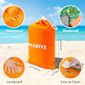 Miniatyrbild 3 av 5: Strandfilt Vattentät Filt, 79'x 83' Överdimensionerad Strandmatta för 4-7 Vuxna, Sandfri Picknickfilt, Lätt Bärbar Picknickmatta för Resor Orange